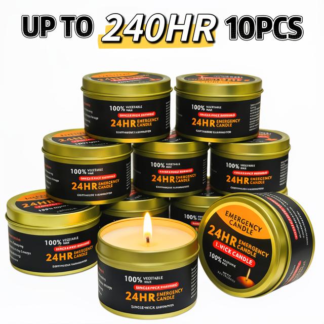 TEMU Rökfri Vindtät Nödljus, Varje Väger 80 Gram, Kan i 24 Timmar, Sojavax, Metallburk, Kan Användas Inomhus Och Utomhus, Mycket Lämplig för Utomhusfester, Vandring, Camping, Nödbelysning