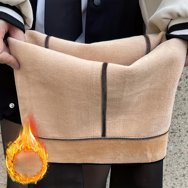 TEMU 여성용 플러스 사이즈 두꺼운 겨울 타이츠 - 헤비듀티 플로킹(부피 없음) 풀 길이 시어 블랙 팬티스타킹, 파티 및 캐주얼 복장용 우아한 보온 레깅스, 손세탁/드라이클리닝 - 추운 날씨용 타이츠