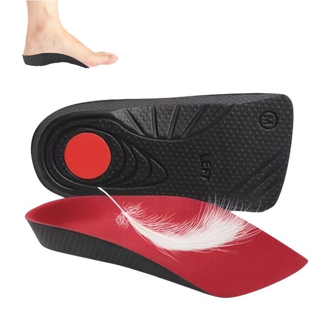 TEMU 3/4 신발 깔창 고아치 지지대, 남녀공용 작업화 깔창, 러닝 운동화 깔창, 매 걸음마다 충격 흡수