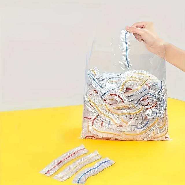 TEMU 100 Reusable Elastic Storage Lids – Semi-transparent Bowl Covers In Colors (purple, Green, Yellow, Red) – The Perfect Alternative To Aluminum Foil And Plastic Wrap