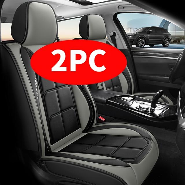 TEMU Car Seat Covers, 2pcs Pu Leather Seat Covers