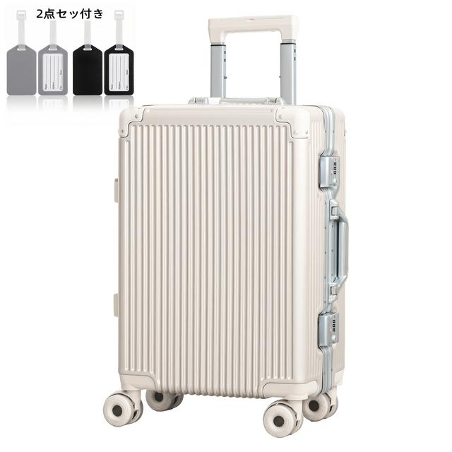 TEMU 【広々】軽量アルミニウム構造、静音ダブルホイール、TSAロック対応、ヴィンテージスタイル、快適ハンドル、人間工学設計のキャリーオンラゲッジ。学校、旅行、出張に最適。