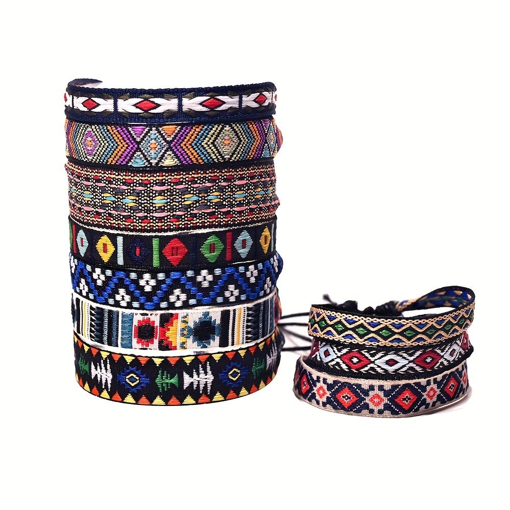 TEMU 1 Set Of 10pcs Bohemian Style Woven Women's Wristbands And Wrist Rope