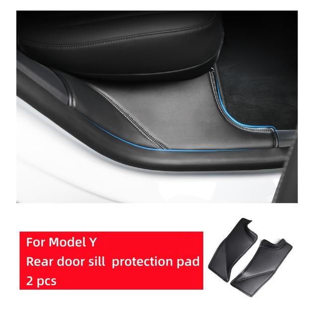 TEMU 【1個/2個セット】テスラ モデルY 後部座席のしきい値保護パッドと後部座席の下部保護パッドに最適