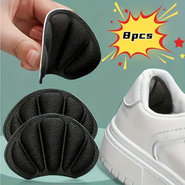 TEMU 8pcs Heel Grips, Available In 4 Colors, Self-adhesive Heel Protectors To Improve Shoe Fit , Prevent Slipping And , Suitable For Casual Shoes, Sneakers, And White Shoes