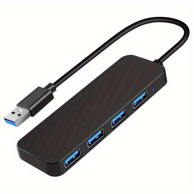 TEMU Kompakter 4-Port USB 3.0 - Tragbarer Multi-Geräte-Extender für Desktops, Laptops, , Flash-Laufwerke & Mehr