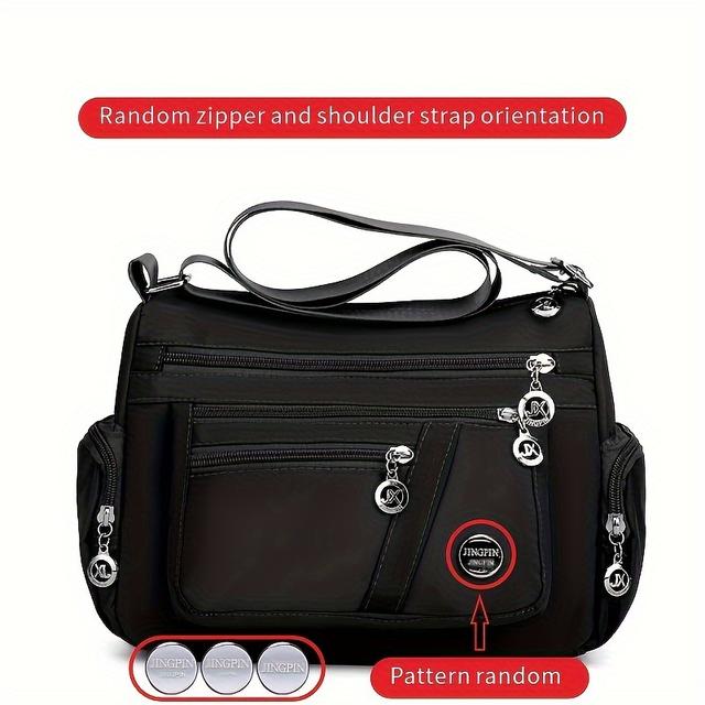 TEMU 4 Couleurs Disponibles - Sac Bandoulière Décontracté pour Femmes, Sac à Main Nylon Multifonctionnel avec Fermeture Éclair et Compartiments Multiples, Idéal pour les Mères - Tendance et Polyvalent