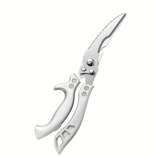 TEMU 1 Professional Stainless Steel Kitchen Shears, Heavy Duty Poultry Shears, Fish Shears, Cooking Scissors