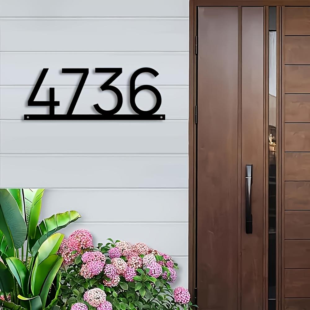 TEMU 1pc Customizable Modern House Number Sign | Medieval Street Number | Artistic Decorative Address Number | Farmhouse Street Number | Apartment Wall Door Number