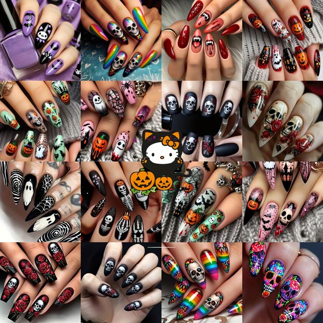 TEMU A Set Of 96 Assorted Regular Nails In , Featuring Medium-length Ballet Shapes With A Glossy And A Gradient Of Mixed Colors, Designed For Reuse.