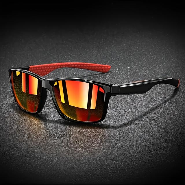 TEMU 's & Women's Polarized Square Frame Glasses With Silicone Temples - Non-prescription Suitable For Photography, Parties, Music Festivals, Outdoor, Eyewear For Concerts, Holiday Gifts (multicolor)