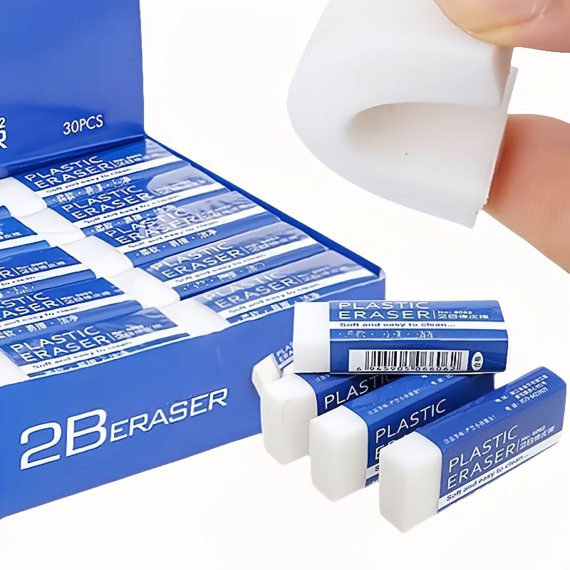TEMU 30pcs Clean Erasers, 2b Easy-erase No-mark, Student Exam Art Erasers, School/office Supplies For Students And Adults