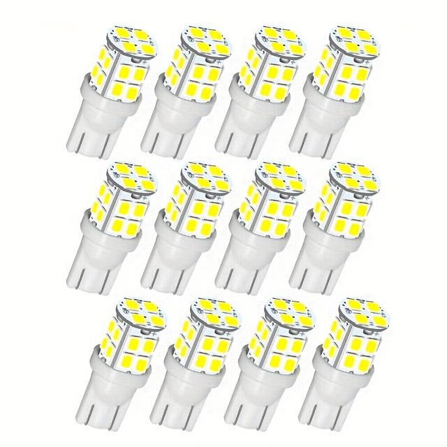 TEMU 12 Led Car Turn Signal Lights, 12v , 6000k Light, Plug And Play, W5w 501 192 194, Suitable For Car Brake Lights, Parking Lights, Side Lights, Reading Lights, And Trunk Lights, Without Battery