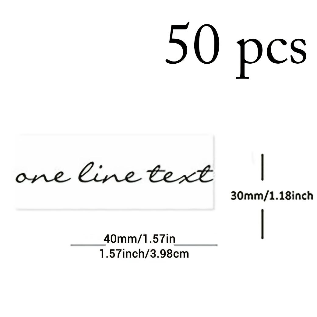 TEMU 50 Customized Carbon Golden Rectangular Label Transparent Waterproof Name - Custom Daycare - School - Long Rectangle 40x30 Mm