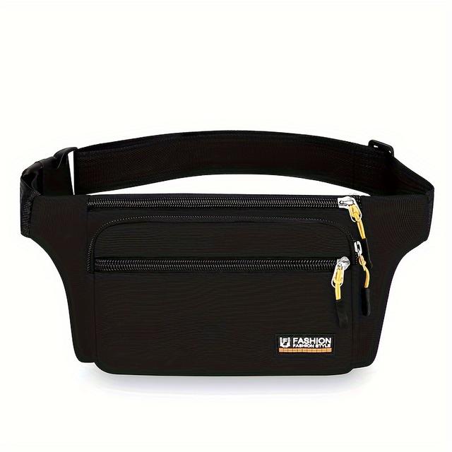 TEMU 남성용 야외 스포츠 러닝 허리 가방, 다수의 수납공간과 대용량