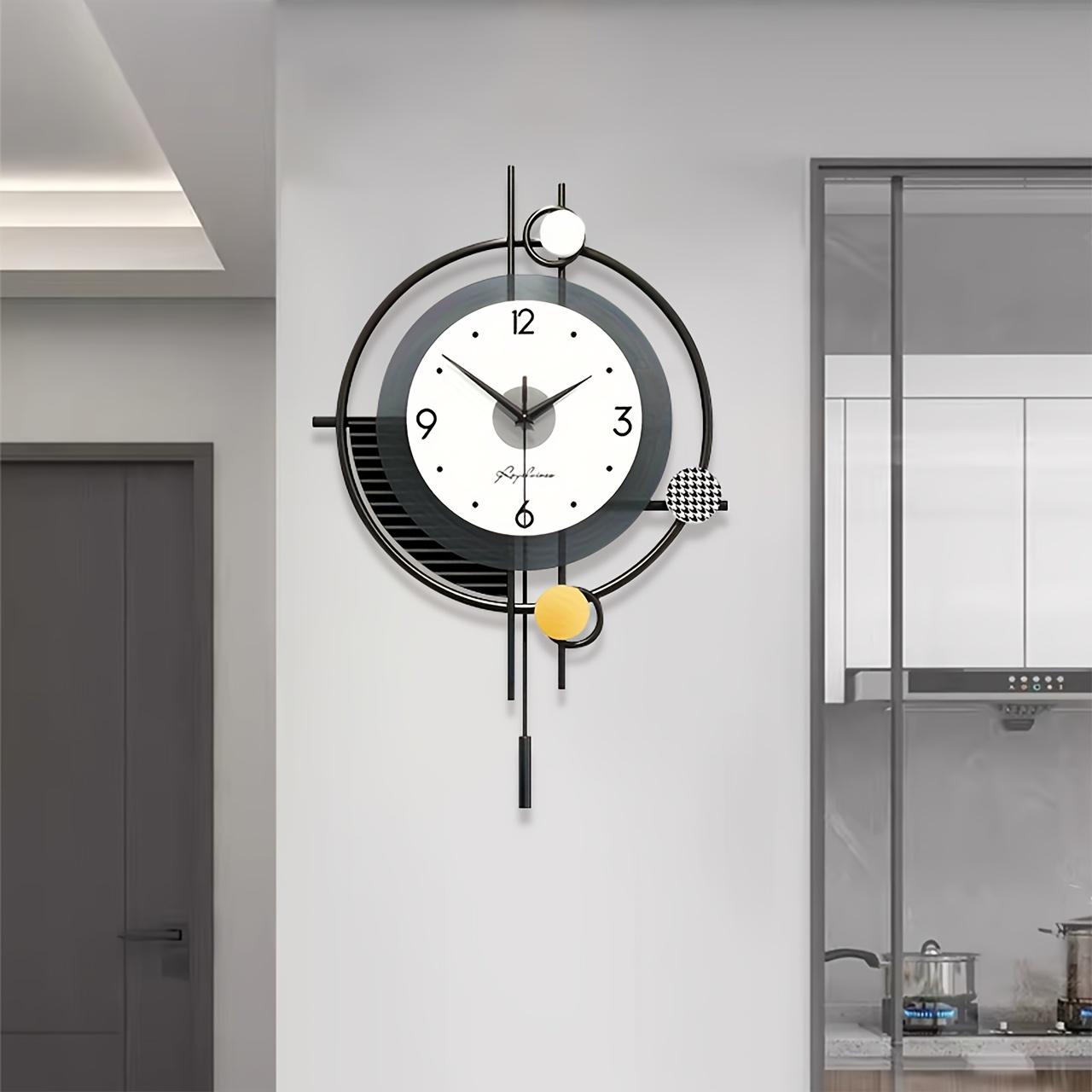 TEMU Simple Atmosphere Wall Clock Living Room Fashion Dining Room Entrance Clock Hanging Wall Background Decorative Home