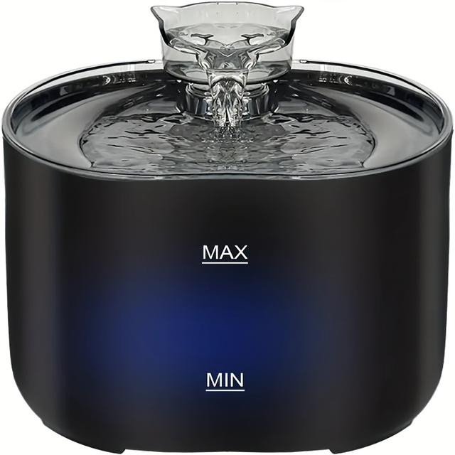 TEMU 74.39oz/2.2l Usb-powered Fountain With Cat-shaped Nozzle - Large Capacity Automatic Circulating Filtering System, 3-speed Adjustable Flow, Without Battery