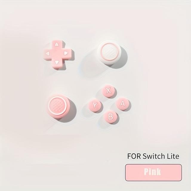 TEMU Direction Button Abxy Key Sticker Joystick Thumb Cover For Switch Lite Ns Lite Light Beige Case