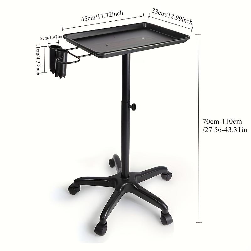 TEMU Rolling Salon Tray Height Adjustable Salon Instrument Trolley Beauty Trolley Cart For Salon Barber Shop