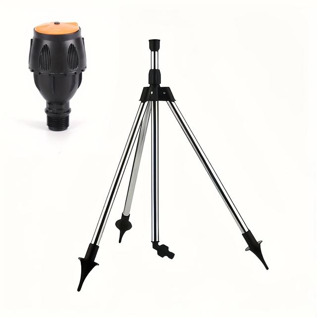 TEMU 360° Rotating Tripod Garden Sprayer With Nozzle, Manual Metal Lawn Sprayer For Large Area Coverage, Height Adjustable, Portable And Durable For Efficient Yard Maintenance