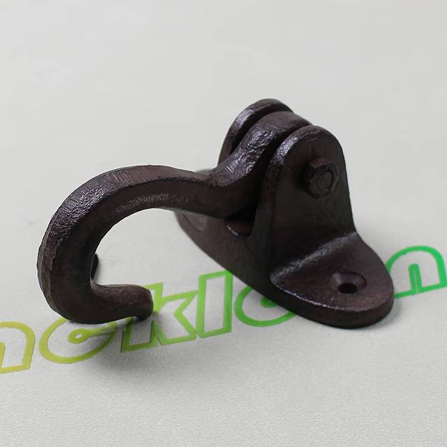 TEMU . Robuster Wandhaken aus Gusseisen - Rustikaler Metall-Türhänger mit stabilem, gebogenem Design, für Zuhause, Garten und Außendekoration - Langlebige Eisenkonstruktion