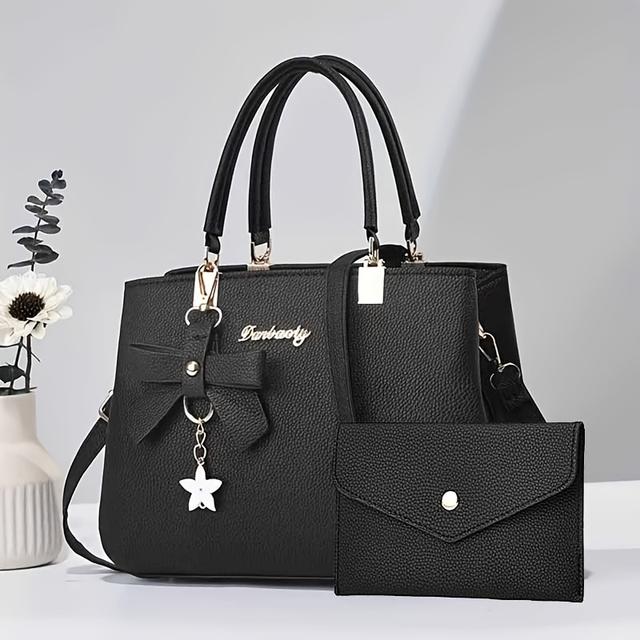 TEMU Ensemble de sacs à main élégant et sophistiqué pour femmes, comprenant un sac de voyage tendance, un sac à bandoulière et un sac à bandoulière, parfait pour offrir en cadeau