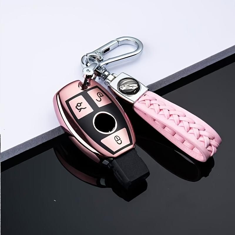 TEMU Tpu Case For Car Remote Key Fob With Keychain, Compatible With For A, B, C, E, Models W204, W205, W212, W213, W176, Glc, , , And W177
