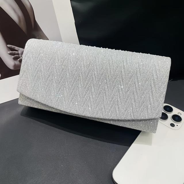 TEMU Bolso de Noche para Mujer con Diseño de Exquisito, Bolso de Carta Brillante, Bolso para de Baile de Carnaval, Boda, Cena