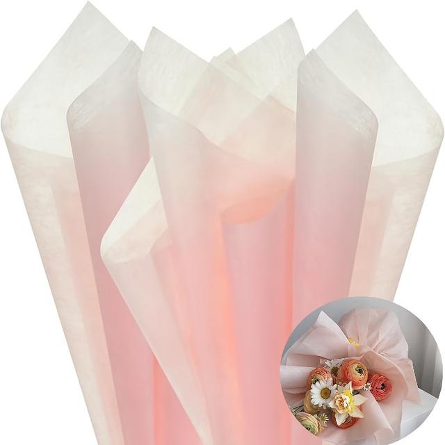 TEMU 51 Sheets Waterproof Floral Wrapping Paper | Solid Color Flower Packaging Paper For Bouquets, Ideal For Florists And Gift Wrapping