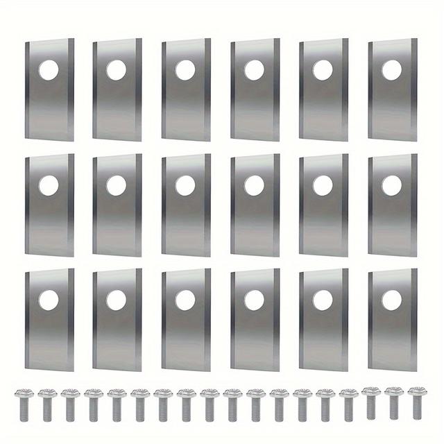 TEMU 18 Pieces Blades Gardening Outdoor Lawn Mower Parts Lawn Mower Blades For