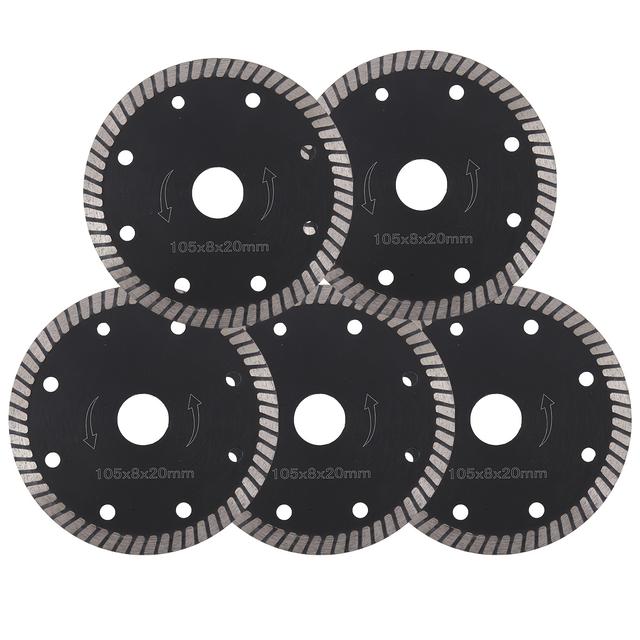 TEMU 薄いゴールデンストーンソーブレード、105mm、5枚、セタイル、石英、大理石、他の石材を切るのに適しています。