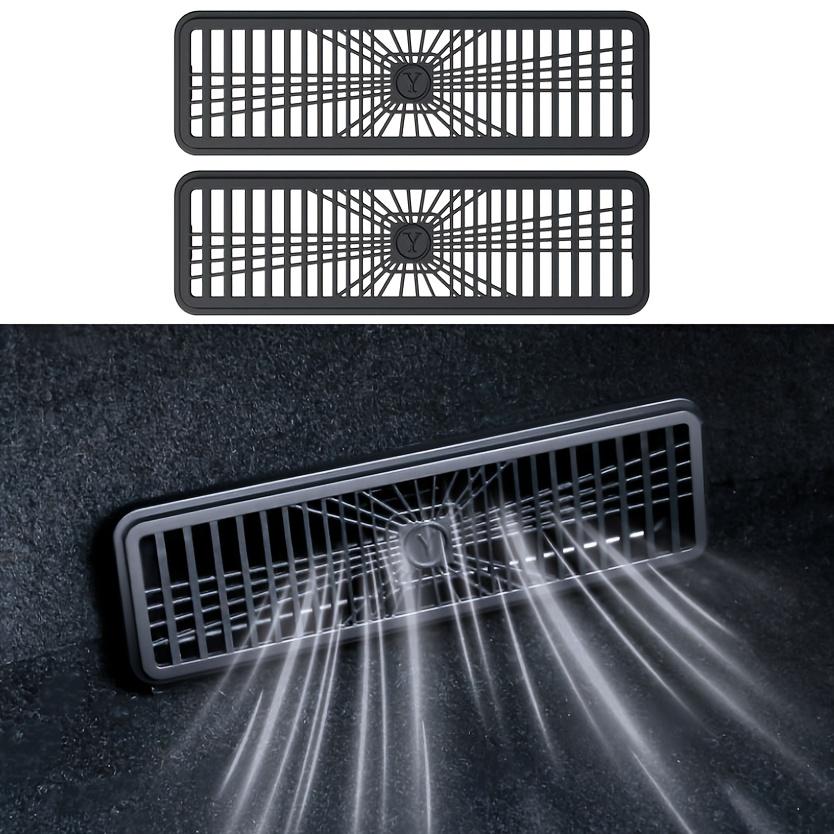 TEMU Compatible For For 2025 Backseat Air Vent Cover 2-pack - Rear Under-seat Grille, Sturdy Airflow Vent Cap For ' Suv (2025 Model)