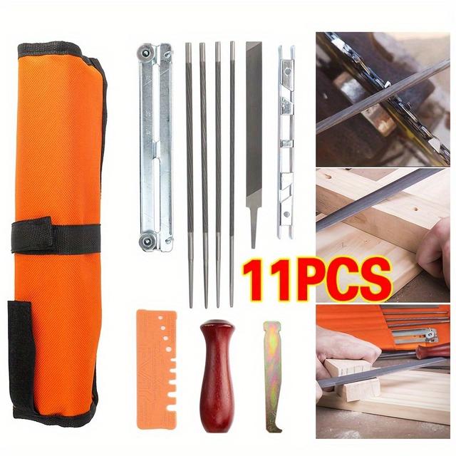 TEMU 11pcs Chainsaw Sharpening Kit File Filing Chain Sharpen Saw Files Hand Tool Set