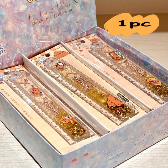 TEMU A Capybara-themed Folding Ruler, Stylish And Suitable For Students' Exams, In Colors