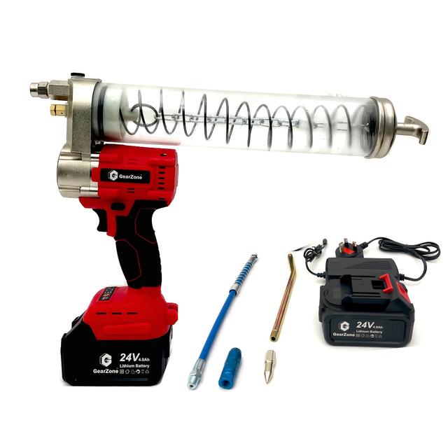 TEMU Electric Grease Kit, 12, 000 Psi Battery Powered Grease , Cordless Grease With 2pcs Batteries And Charger-color Red