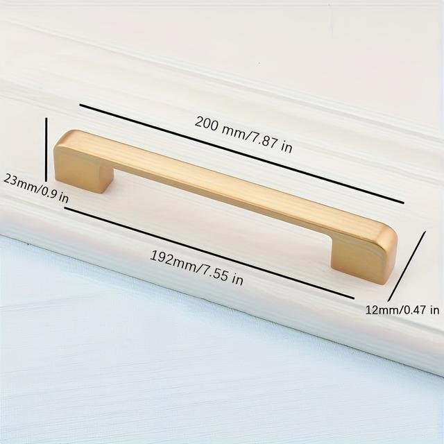 TEMU 10pcs A Stylish Flair To Your Kitchen Cabinets. Opt For Aluminum Alloy Handles For Cabinets, Doors, Furniture Drawers, And High-quality Hardware