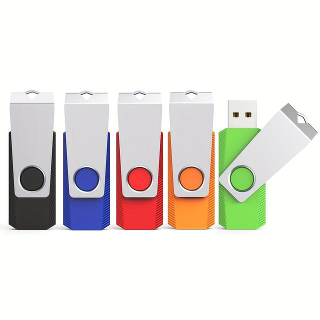 TEMU Usb Flash Drive 64gb/32gb 10 Pack/5pack, Wooolken Usb 2.0 Memory Stick With Lanyards Swivel Thumb Drives Bulk Multi Pack Usb Drive Pendrive Jump Zip Drive