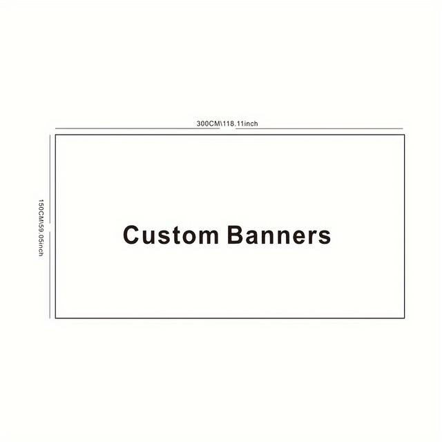 TEMU Individueller Text oder Bild 1er Banner - Langlebiges 100D Polyester, Verschiedene Größen Verfügbar, Perfekt für Außenwerbung & Atmosphärendekoration, Vollfarbiger Digitaldruck