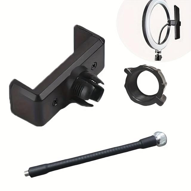 TEMU A Flexible Phone Stand With Clamps For Live Streaming, Universal Spherical Rotation Design, Ring Light Adapter Accessory For Beauty Lighting