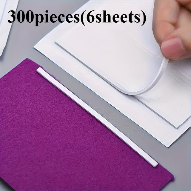 TEMU 150 ks 3 /300 ks 6 listů /600 ks 12 listů Silná oboustranná pěnová páska – Tlustá a ohebná 3D pěna, vhodná pro tvoření, scrapbooking a organizaci kanceláře