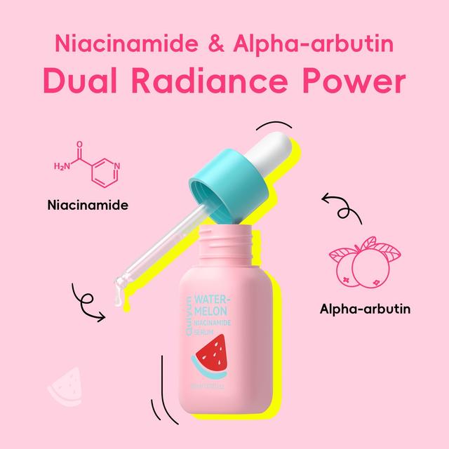 TEMU Watermelon & Niacinamide Serum30ml, Hydrating & Facial With Hyaluronic Acid & Centella, Suitable For All Types