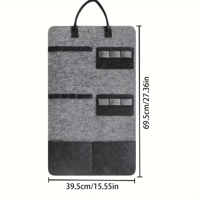 TEMU 고양이 장난감 벽걸이 수납 가방 (고양이 막대 홀더, 털 관리 빗 상자, 치과 스틱 랙 포함)