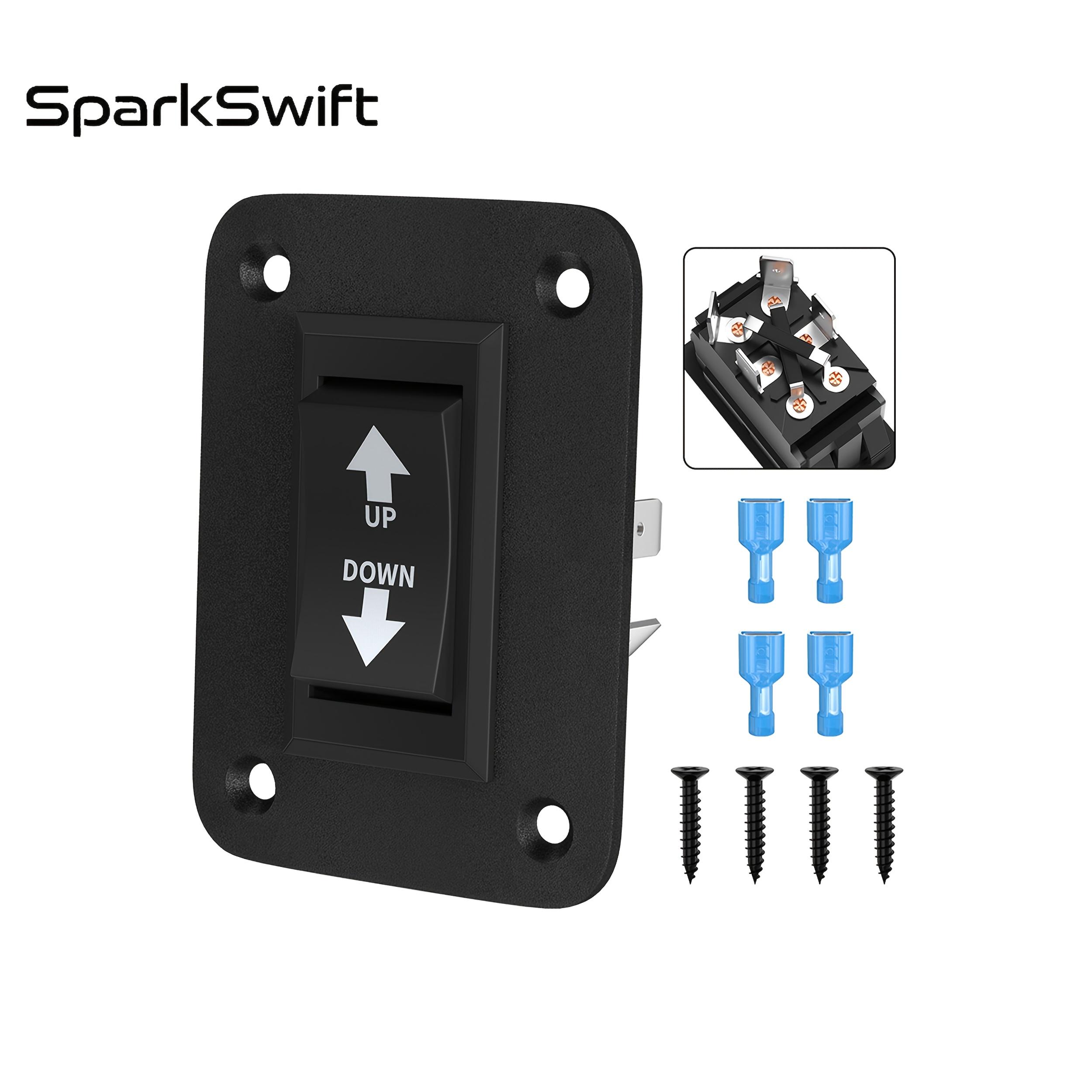 TEMU 12v 30a Dpdt Momentary Rocker Switch | Reverse Polarity Protection | Panel Mount Power Reversing Controller For Rv Automotive Circuits, Without Battery
