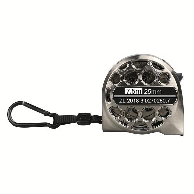 TEMU 3/5/7.5m Metric Tape Measure Carbon Steel Anti-corrosion Retractable Metric Ruler Hollow Out Design Woodworking Measuring Tool