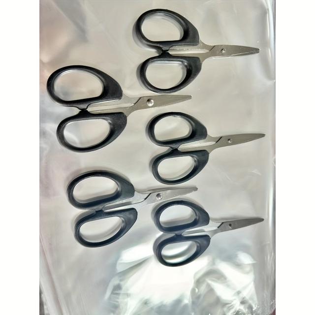 TEMU Set Of 5 Versatile Craft Scissors - Sturdy Stainless Steel , Comfortable Ergonomic Handles - Perfect For Office, Home, Sewing, Paper, And Art Projects