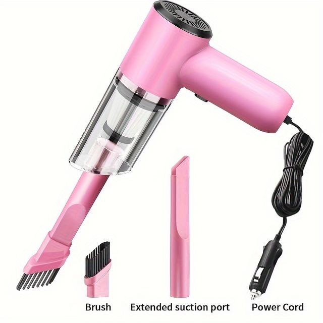 TEMU Car Vacuum Cleaner Handheld Small Car With High Suction And Super Strong Suction Mini 12v Car Cleaning Pet Hair, Car Interior
