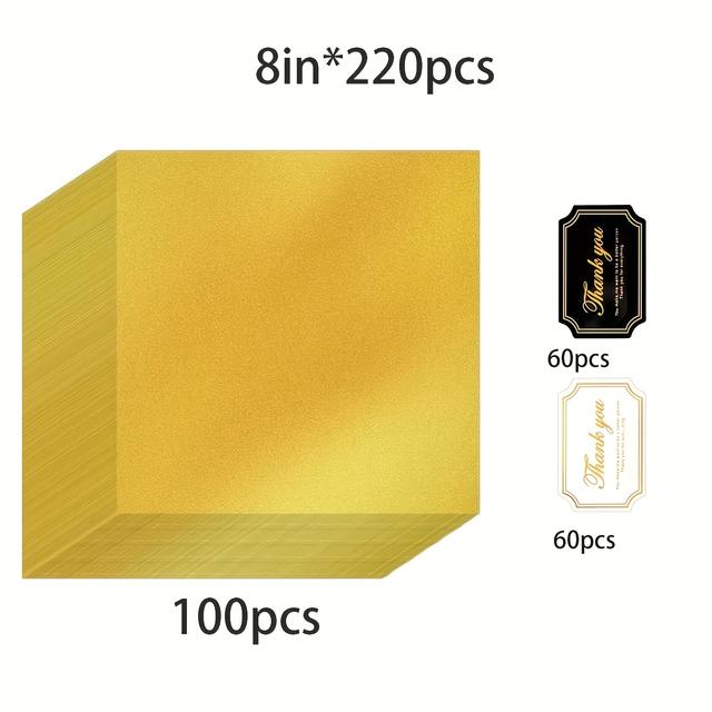 TEMU 220 Stück/Set - Große Dubai Schokoladenbar Pistazienpapier mit 120 Stickers und 100 Stück 8-Zoll Schokoladenfolienpapier für Weihnachten, Valentinstag, Ostern, Geburtstagsfeiern usw.