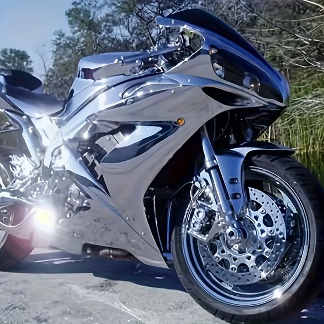 TEMU Autokarosserie Chrom Beschichtung Modifikation Aufkleber Auto und Motorrad Großformat Modifikation Möbel Computer Fahrrad Form Aufkleber Aufkleber 50*200Cm