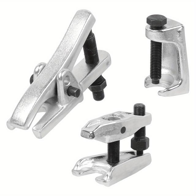 TEMU 3pcs Metal Ball Joint Separator Tool Set, Manual Mechanical Operation, No Power Required - Professional & Repair Wheel Bearing Removal Kit