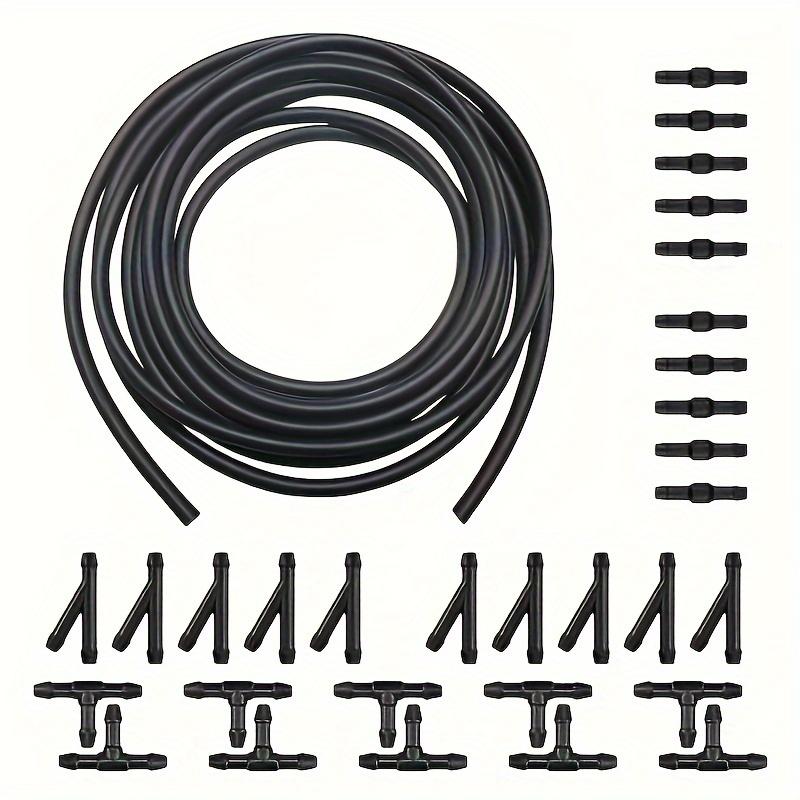 TEMU 31pcs Car Windshield Washer Kit - 4.0meter Hose With Multiple Connectors, Fit For Most Models, Durable Rubber